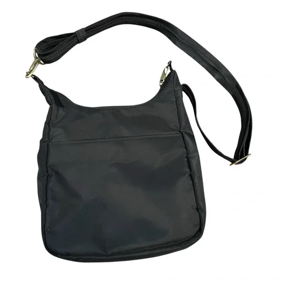 Travelon Black Anti-Theft Crossbody Bag RFID Security Organizer Pockets - Picture 5 of 6